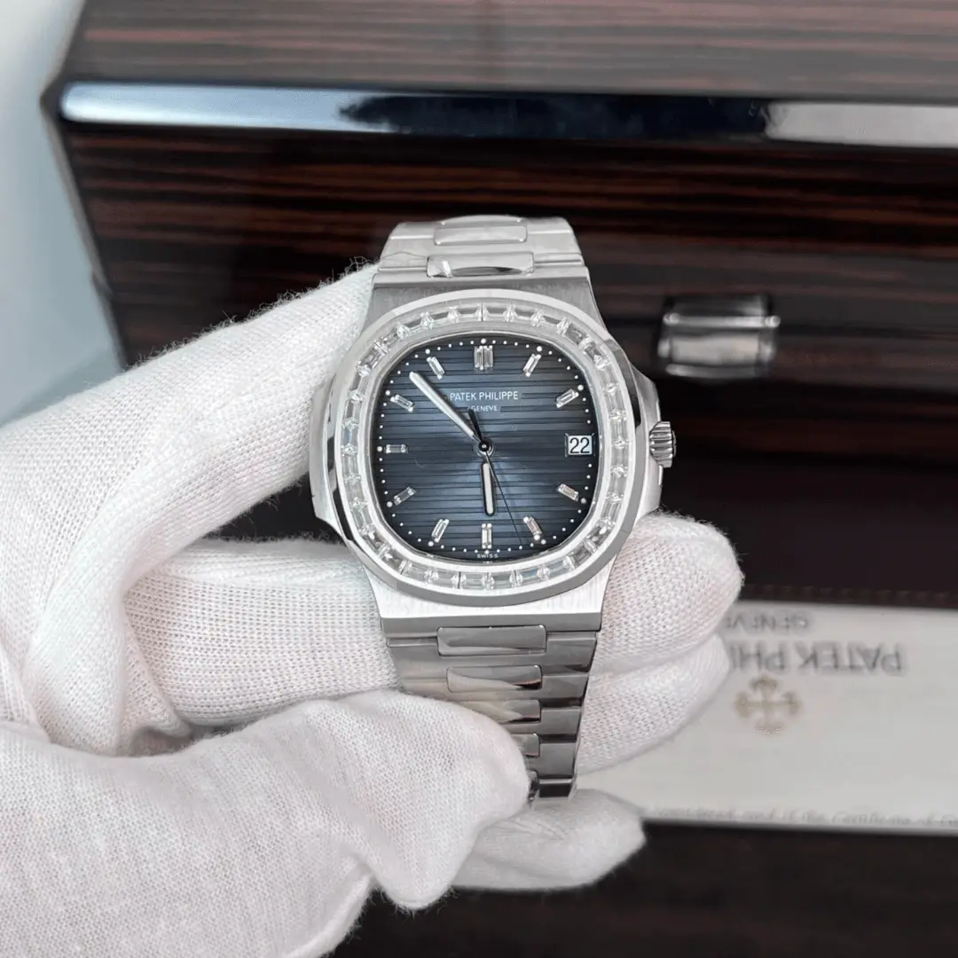 Patek Philippe Nautilus 5723 Replica 11 Watch Blue Dial With Diamond Bezel 40mm