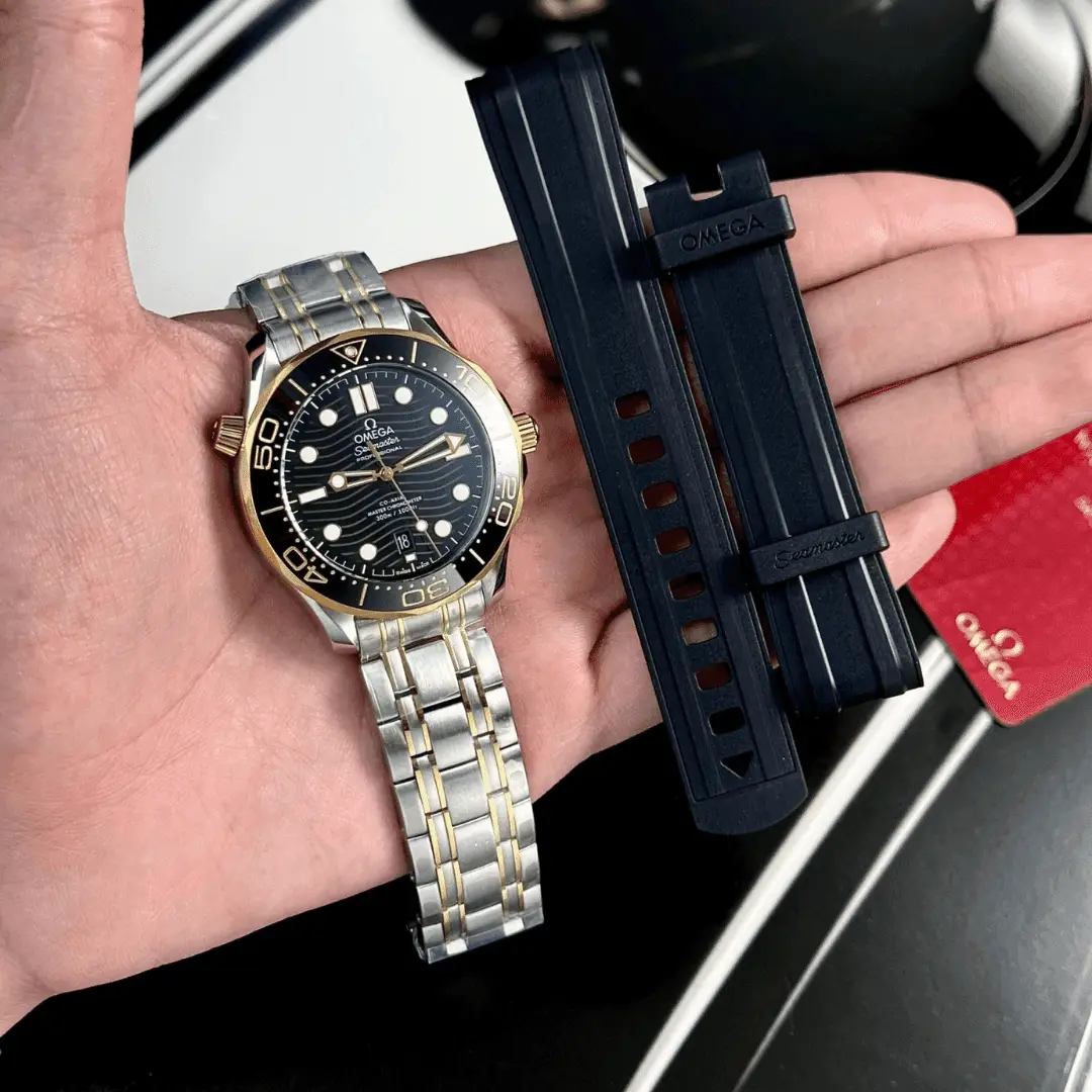 Omega Replica Watch Seamaster Demi Gold Black Dial VS Factory Demi Gold 42mm