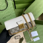 Gucci Clutch Women's Crossbody Bag with High Quality Monogram Pattern 19x10cm