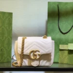 Gucci Marmont Replica 1:1 Women's Handbag High Quality White 20cm