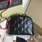 Gucci Matelasse Like Auth Bag with Embossed GC Pattern 21cm