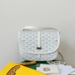 Goyard White Handbag Crossbody Womens 22x16x7cm