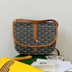 Goyard Super Premium Womens Handbag Orange Leather Pattern 22x16x7cm