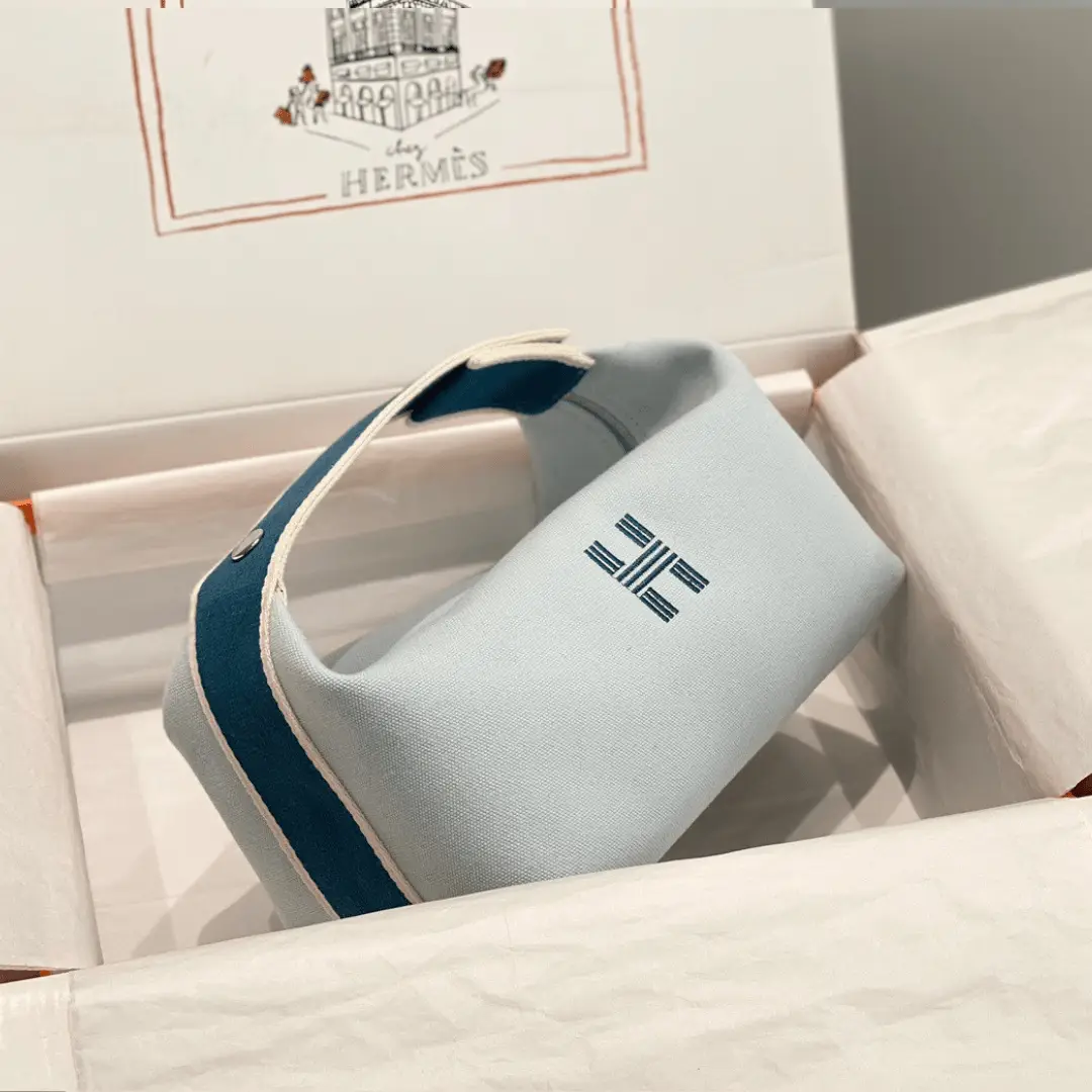 Hermes Bride A Brac PM Womans Clutch Bag Blue Handbags 12x20x10cm