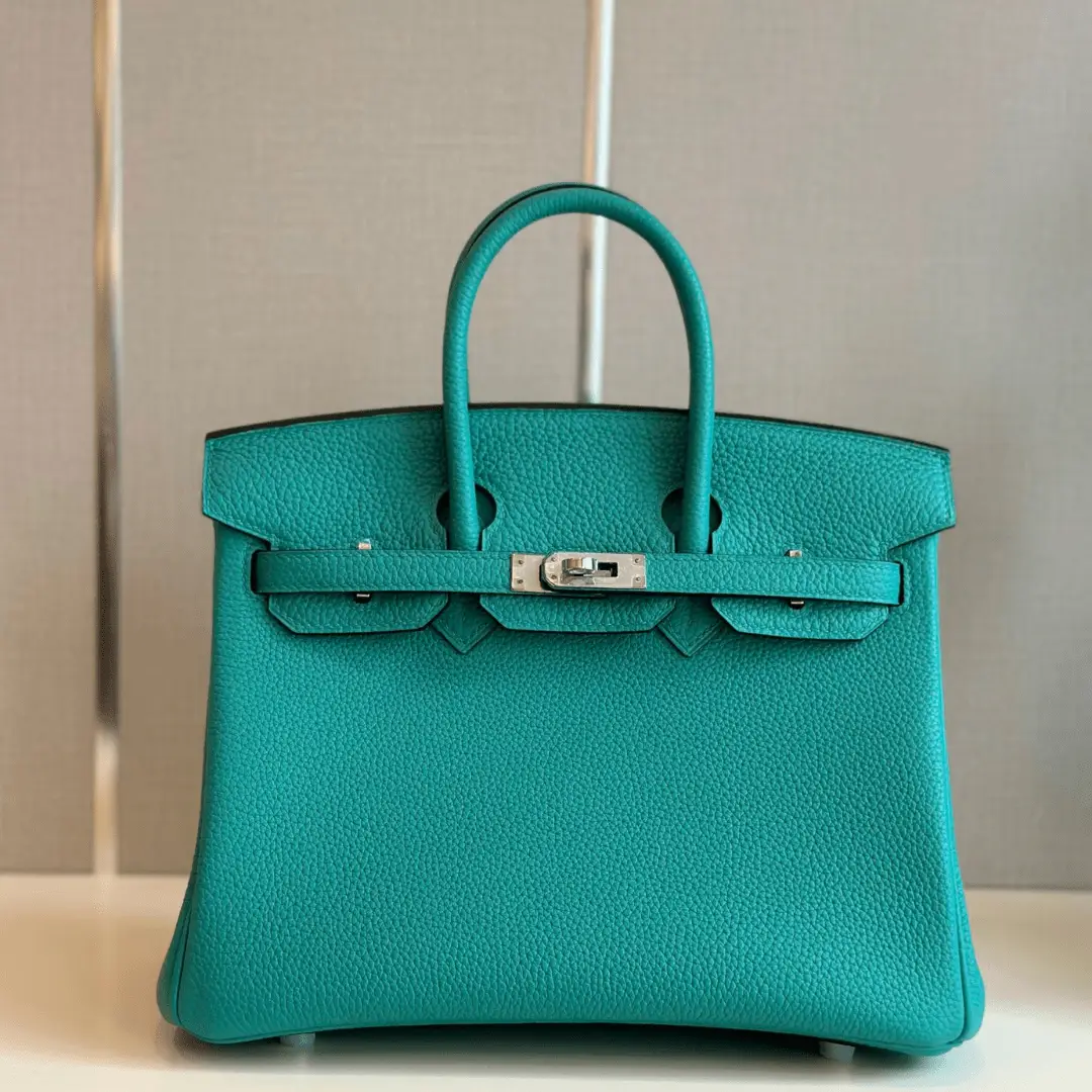 Hermes Birkin PHW Da Togo Ocean Blue Handbags 25cm