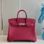 Hermes Birkin PHW Da Togo Handbags Dark Red 25cm