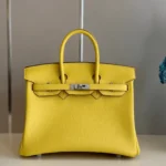 Hermes Birkin PHW Da Togo Yellow Replica 11 Handbags 25cm