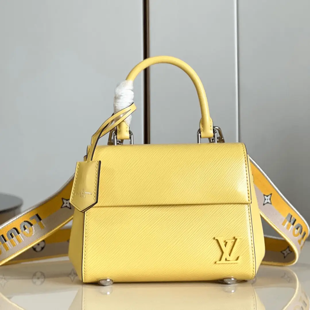 Untitled-design-2025-05-27T041720.854 Louis Vuitton Clunny Yellow Raised Pattern 20x16cm - Image 1