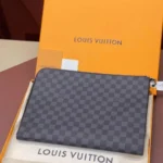 Louis Vuitton Handbag Mens Black With Wallet 25cm