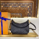 Louis Vuitton LV Bagatelle Monogram Black Handbags 24x18cm