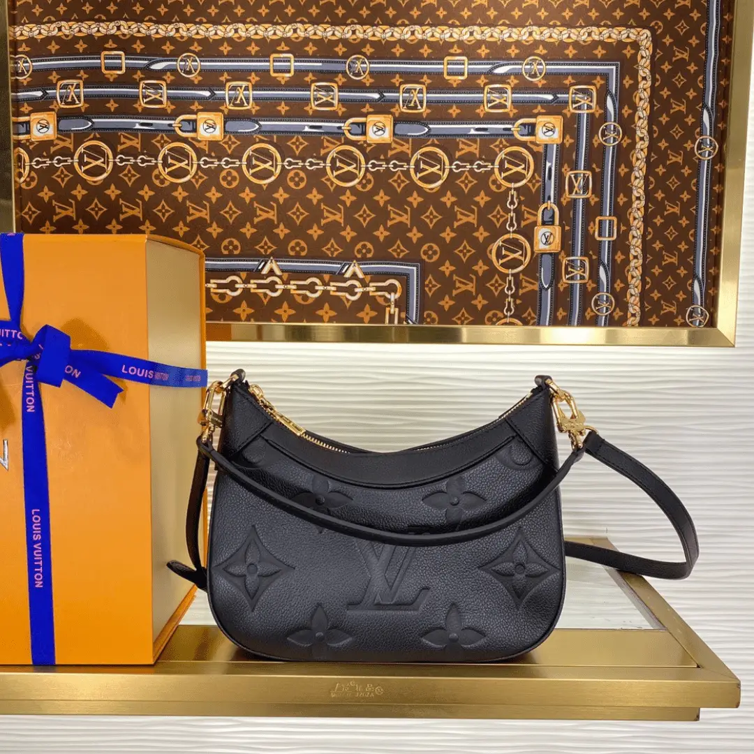 Louis Vuitton LV Bagatelle Monogram Black Handbags 24x18cm