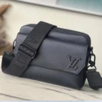 Louis Vuitton LV Fastline Mens Handbag Black 23.5x18x7cm
