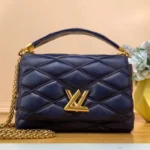 Louis Vuitton LV Go-14 Handbags Dark Blue 23cm