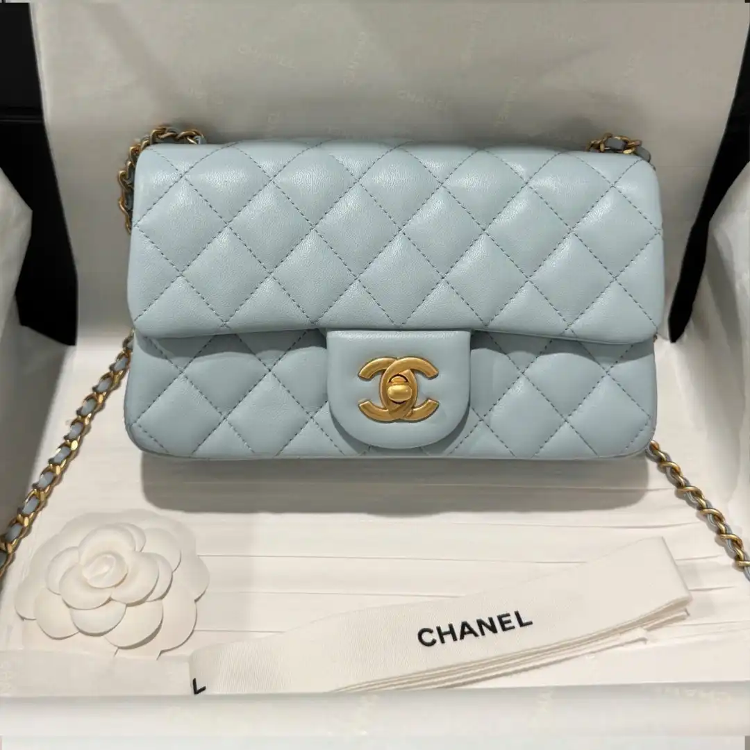 Untitled-design-2025-05-28T174245.330 Chanel Classic Bell Bag Handbag Sheepskin Blue Like Auth Lock Gold 20cm - Image 1