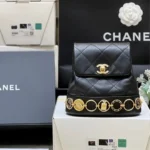 Chanel Charm Backpack Replica 11 Black Smooth Leather 18x18x8cm