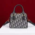 Dior 30 Montaigne Women's Handbag Oblique Fabric 18.5x16x10cm