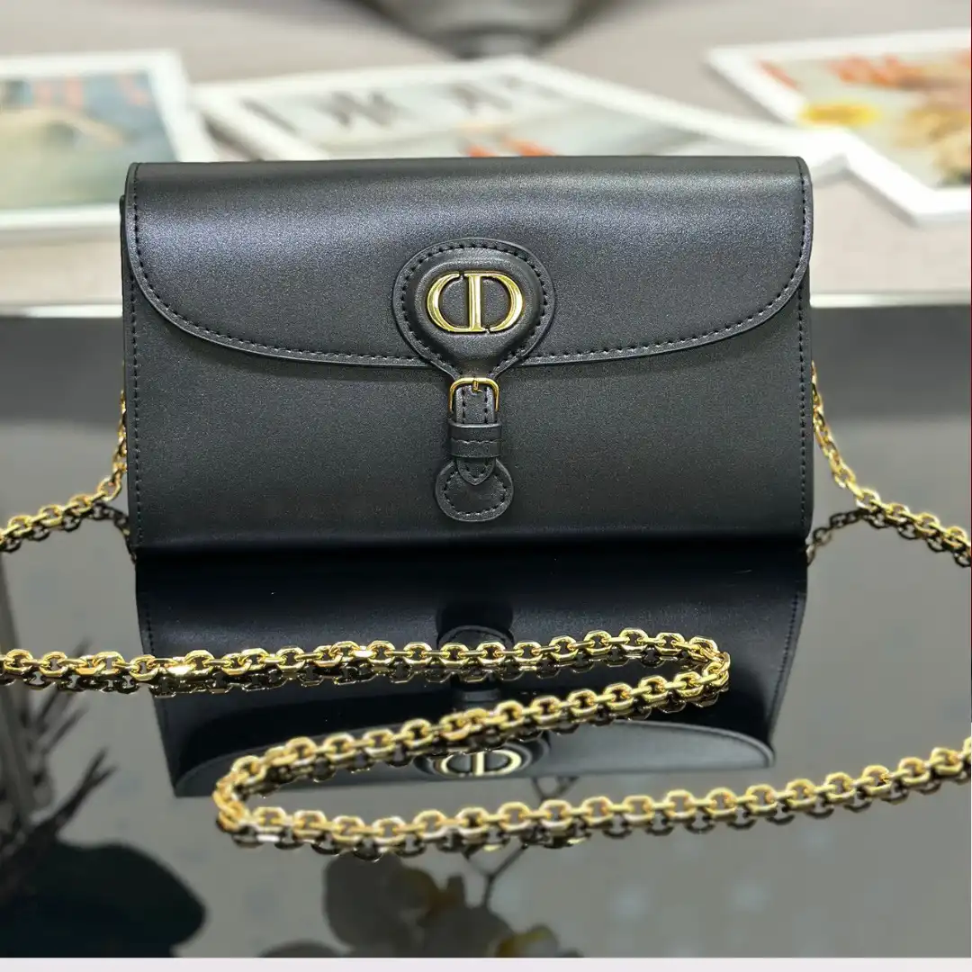 Untitled-design-2025-05-29T180407.014 Dior Bobby Women's Crossbody Bag Super Black Smooth Leather 21.5x12x4cm - Image 1