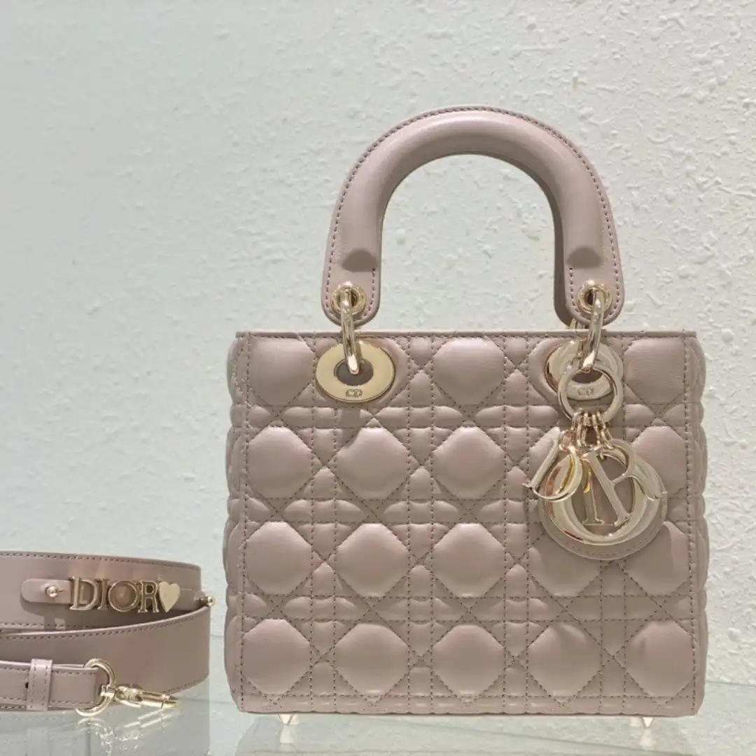 Dior Lady Super Light Pink Handbag 20cm