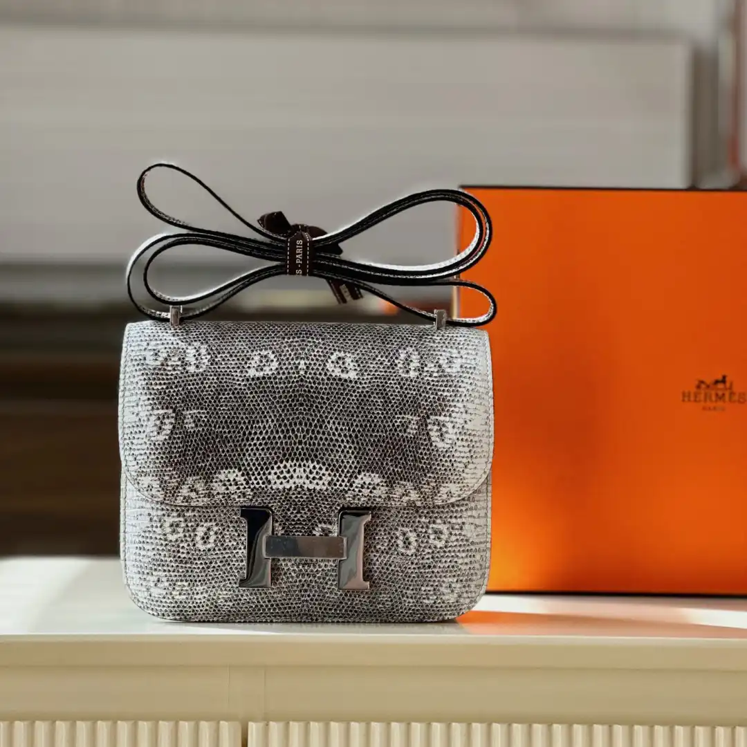 Hermes Constance 19 Omber Genuine Lizard Leather