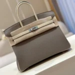 Hermes Birkin 25 Gray/Beige Customize Palladium Hardware