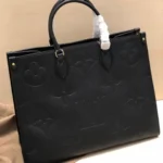 Louis Vuitton LV On The Go PM Tote Bag Replica 1:1 Black Handbags 35cm