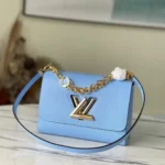 Louis Vuitton LV Twist Like Auth Womans Blue Handbags 24cm