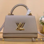 Louis Vuitton LV Twist Handle Like Auth Lock Gold Handbags 17x25x11cm