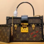 Louis Vuitton LV Petite Malle LV Monogram Pattern Like Auth Handbags 24x16x13cm