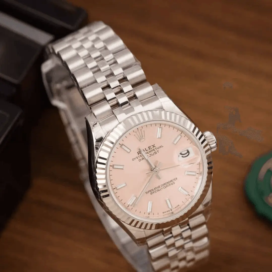 Untitled-design-2025-06-08T233809.858 Rolex Datejust Pink Dial Luminous Hour Markers Jubilee - Image 1