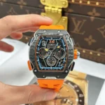 Richard Mille RM65-01 Orange Rubber Strap 44,5×49,9mm