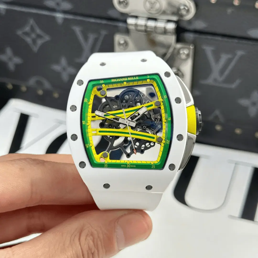 Richard Mille Best Copies Watch RM61-01 Manual Winding Yohan Blake Ceramic White