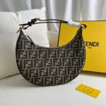 FENDI GRAPHY SMALL BROWN FF JACQUARD BAG