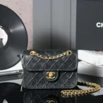 Chanel 25C Flap Bag 19cm Black Quilted Lambskin