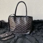 GOYARD Goyardine Reversible Mini Anjou Black 1661918