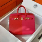 Hermes Birkin 25 Pink/Red Epson Leather Gold Hardware - Image 2