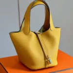 Hermes Picotin 18 Yellow Togo leather Gold Hardware