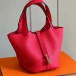 Hermes Picotin 18 Pink Togo Leather Gold Hardware