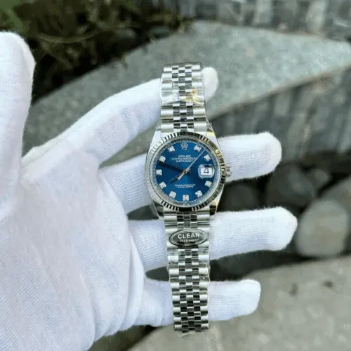 Rolex Replica Watch DateJust 126334 Blue Dial Stone Numbers Factory Clean 36mm