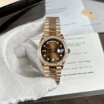 Rolex Replica 1:1 Watch Day-Date Chocolate Dial With Diamonds EW Factory 36mm