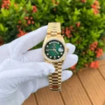 Rolex Replica 1:1 Watch Day-Date Green Dial With Diamonds EW 36mm