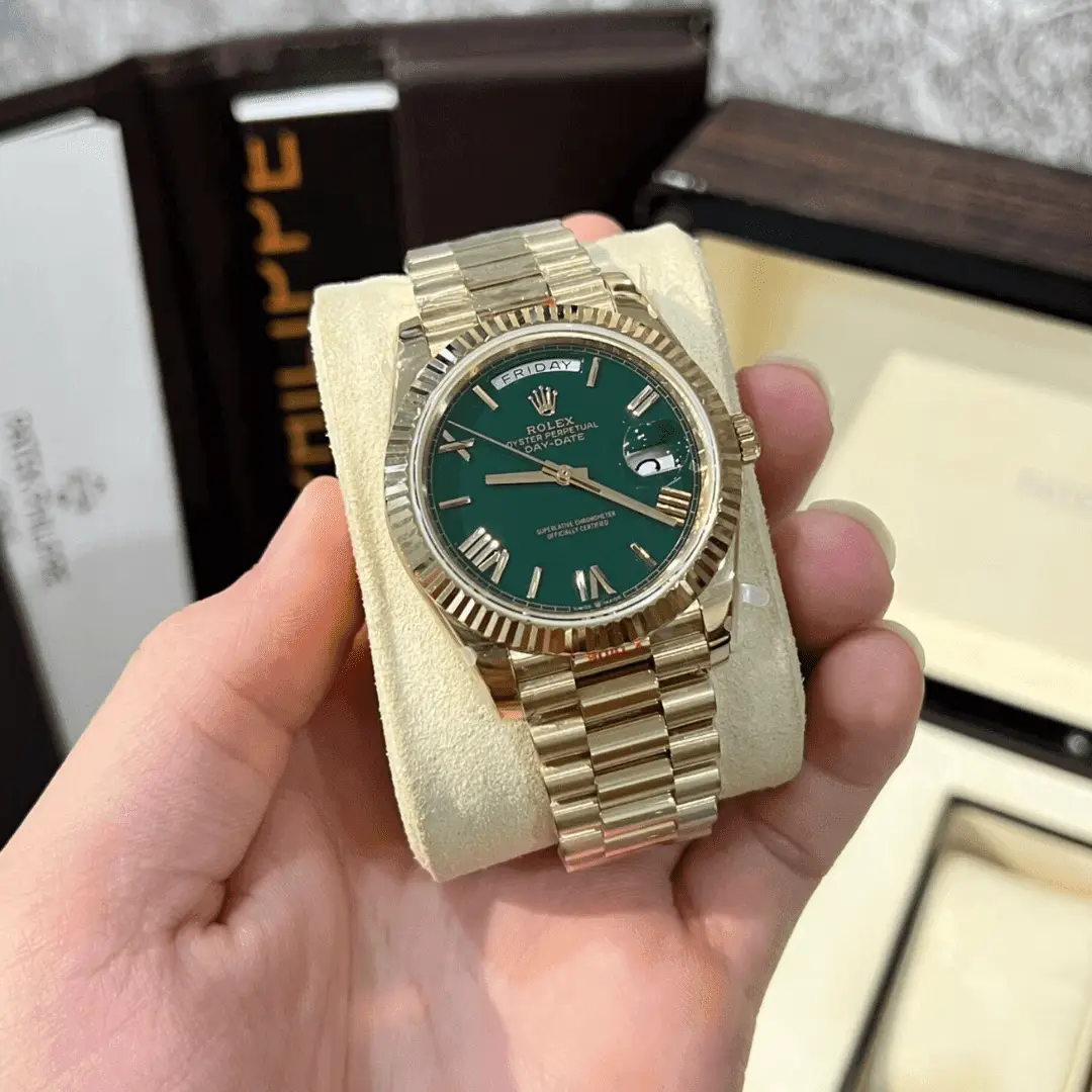 Rolex Replica 1:1 Watch Day-Date 228238 Green Dial Yellow Gold GM Factory V2 40mm