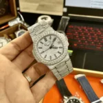 Patek Philippe Replica Watches Nautilus 5719 Full Diamonds PPF 40mm