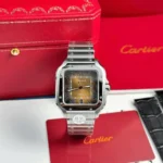Cartier Santos WSSA0064 Replica Watch Brown Dial BV Factory 39.8mm