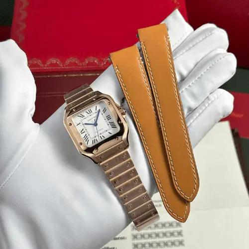 Cartier Santos Womens Replica Watch White Dial BV Factory 35.2mm