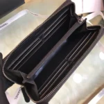 Chanel Wallet Like Auth Black Grained Leather Silver Lock 19x10cm - Image 3