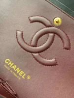 Chanel Charm Like Auth Handbag Sheepskin Black Lock Gold 25x16x7cm - Image 7