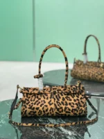 Prada Bonnie medium leopard-print pony skin leather handbag. - Image 2