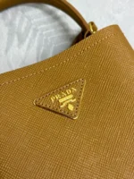 Prada Panier Small Saffiano leather bag in caramel - Image 3