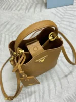 Prada Panier Small Saffiano leather bag in caramel - Image 7