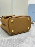 Prada Panier Small Saffiano leather bag in caramel - Image 6